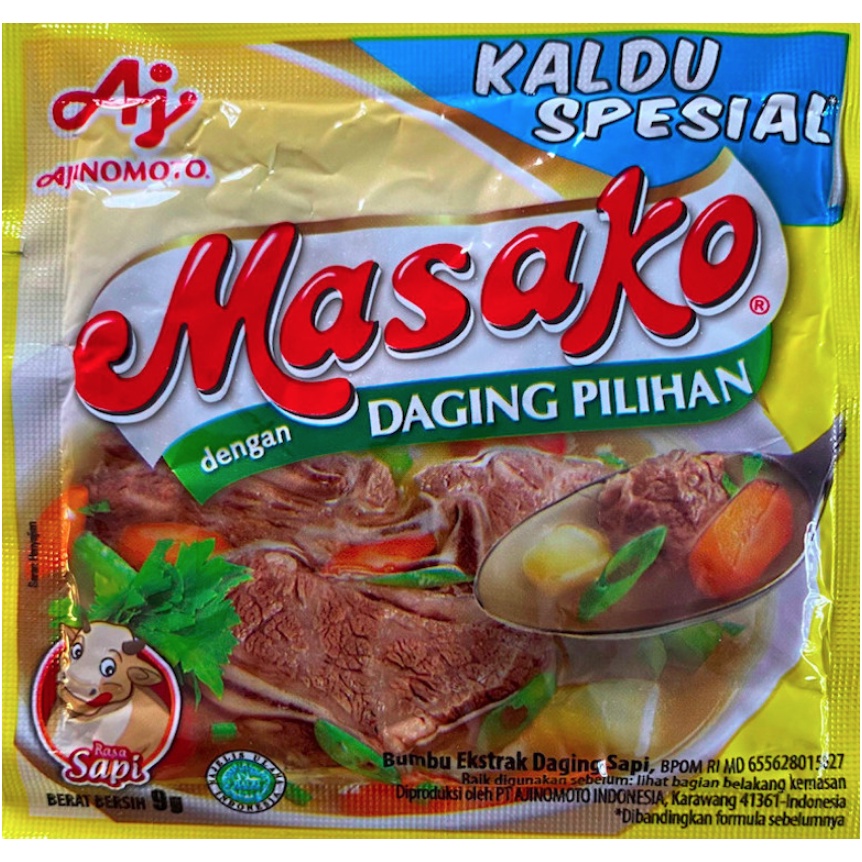 

masako rasa kaldu sapi renceng 12 sachet 11 gr