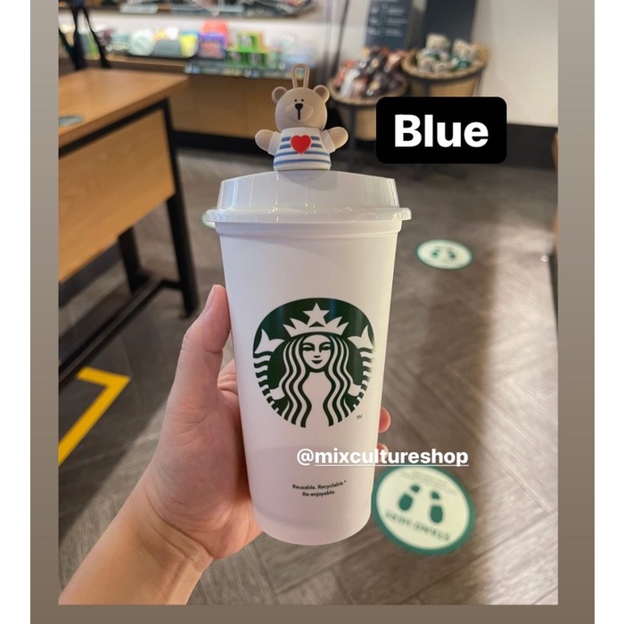 Terlaris Starbucks Reusable Cup + Stopper Valentine Edition 2022 Ready Stock