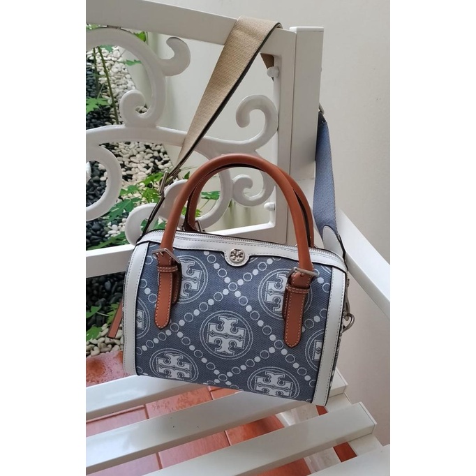 Tas Wanita Selempang Import Speedy Kanvas List Kulit Mikoshelinastore