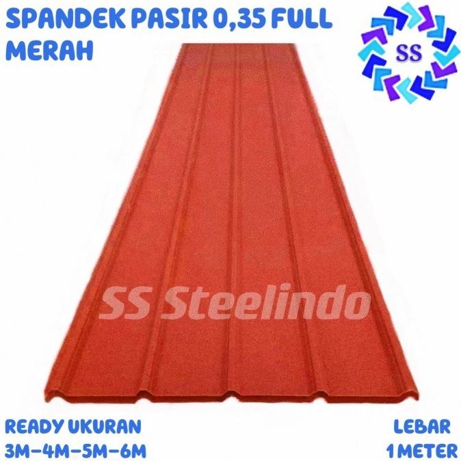 ATAP BAJA RINGAN SPANDEX / SPANDEK/ SPANDECK PASIR MERAH 0,35 MM FULL