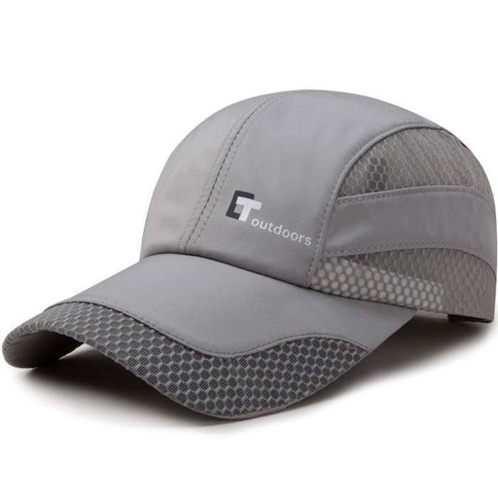 topi Topi Outdoor Pria Wanita Topi Olahraga Baseball QUICK DRY GREY - GREY(D0A3) topi pria baseball 