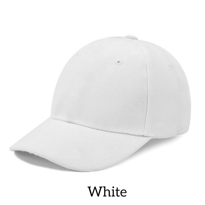 topi TOPI PRIA BASEBALL MODEL BILTUP POLOS TEBARU BAHAN TEBAL COD - Putih(L3O2) topi pria baseball i