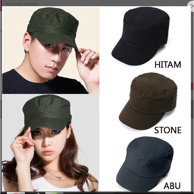 topi Topi Komando - Topi Pria/wanita Army Import - Hijau(U6H2) topi pria baseball polos Bisa COD top