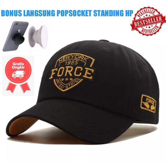 topi TOPI BASEBALL PRIA IMPORT NEW YORK FORCE 1985 UNITED STATES - - One size, Navy Blue(A4I0) topi 