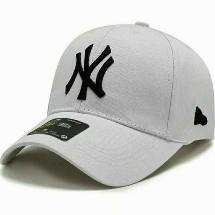 topi Topi Distro Pria Dewasa Terbaru 2021 Logo Bordir NY - Putih Hitam(T1R2) Best seller Kekinian to