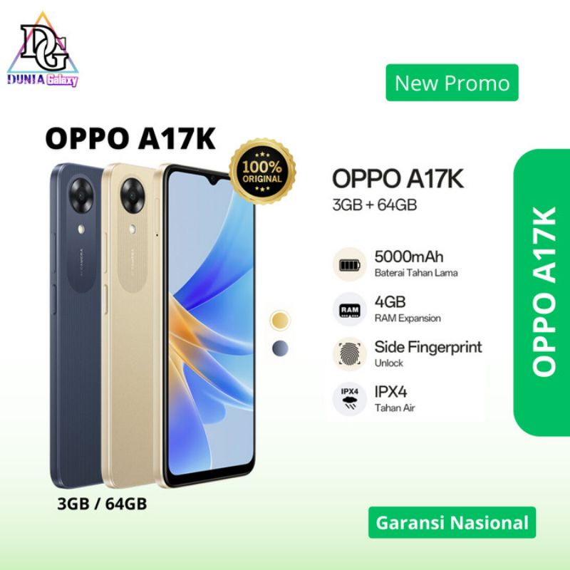 OPPO A17K 3/64Gb Garansi Nasional