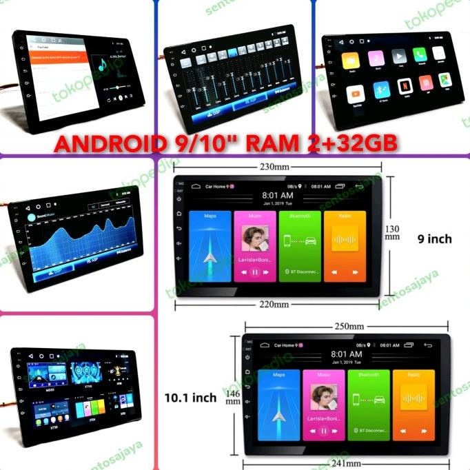 Head Unit Android 9 Inch PCX RAM 2+32GB
