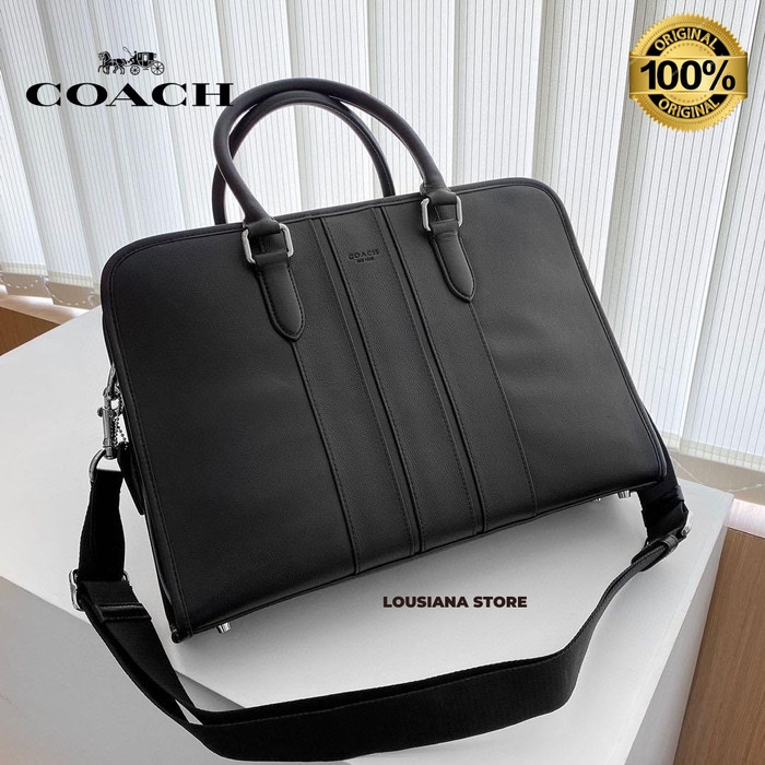 Coach Bond Briefcase Laptop Travel Bag Full Black
