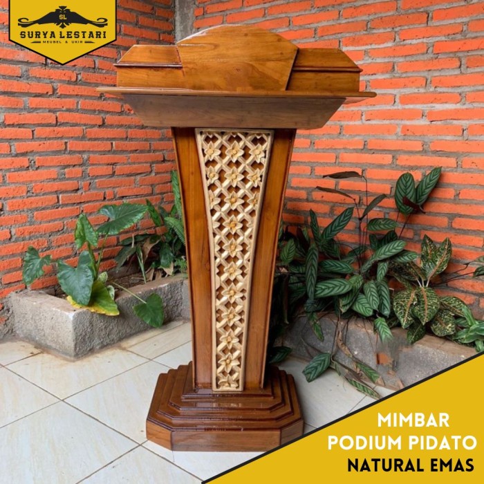 Terlaris Podium Minimalis Kayu Jati Pidato Sekolah - Langsung Dari Pengrajin