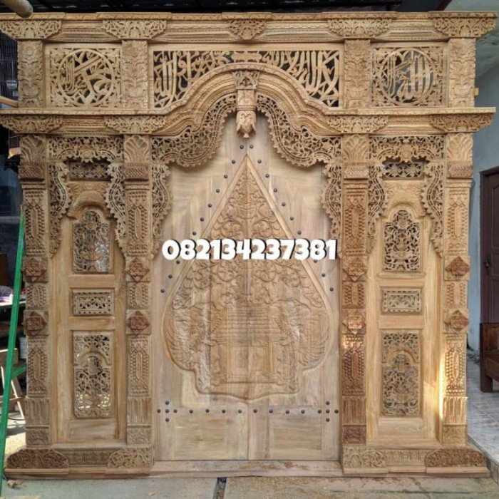 Terlaris Pintu Gebyok Gunungan Gebyok Kaligrafi Gebyok Ukir Jepara Premium