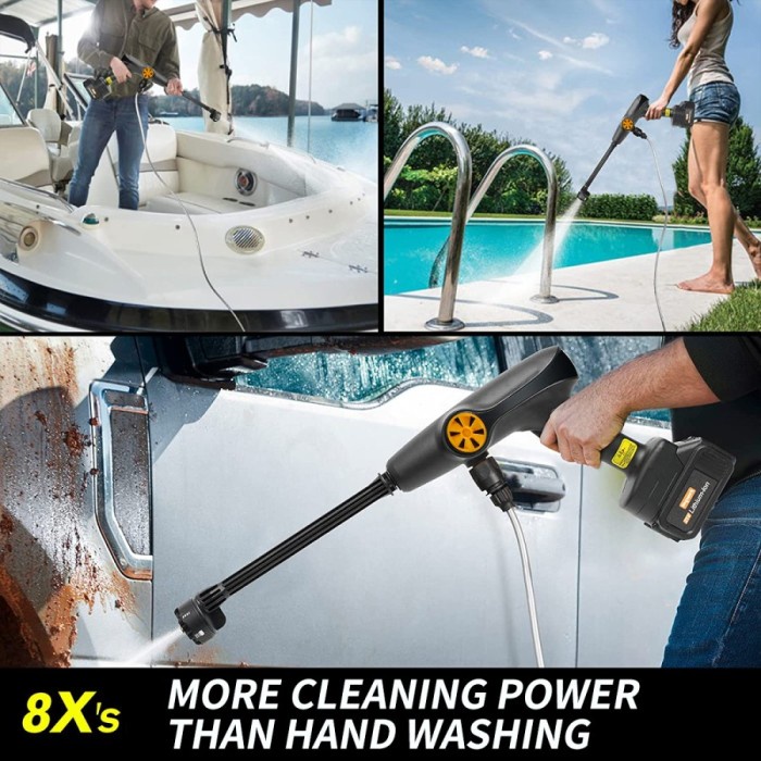 MESIN CUCI MOBIL 72V SEMPROTAN AIR CUCI MOTOR JET CLEANER CORDLESS