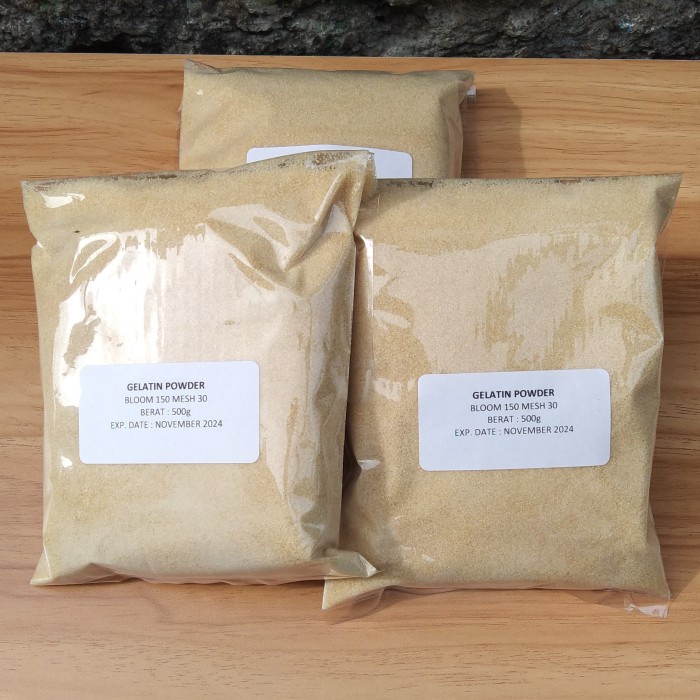 

Gelatin Bubuk Sapi Halal Mui 500G Bisa Cod