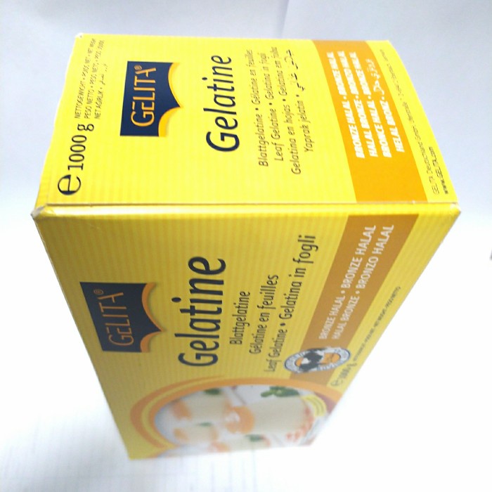 

Gelatin Sheet Gelita Halal 1 Kg/ Gelatin Lembaran 1 Kg