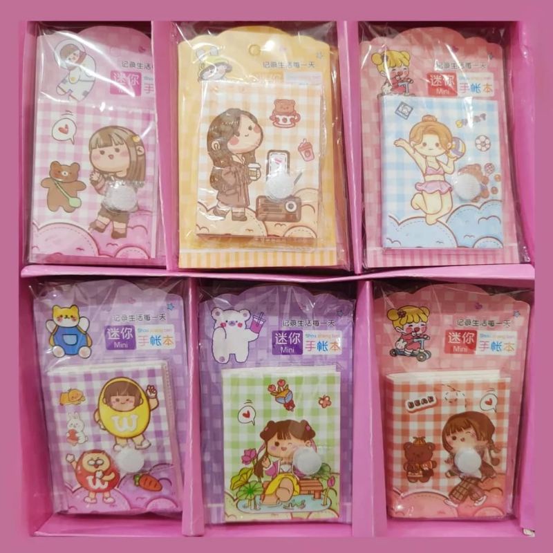 

⭐DIERS⭐BUKU MINI KARAKTER MOMO WARNA / NOTE NOTES KECIL DIARY DIARI SAKU