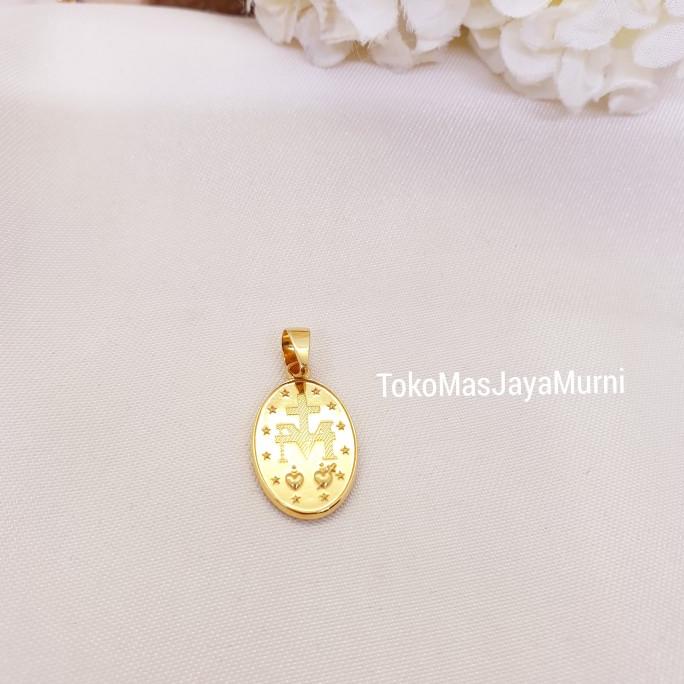 FLASH SALE LIONTIN EMAS MEDALI WASIAT BUNDA MARIA KUNING 700 17K 