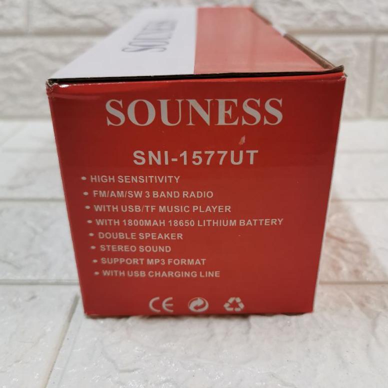 Promo Radio Speaker Souness Sni 1577 Ut 1577Ut Am Fm Sw 3 Band Radio Usb Tf Card Support Mp3 Format 