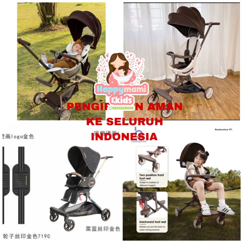 stroller v5 - v8 Baobaohao magic stroller / kereta dorong bayi anak kokoh kuat import murah
