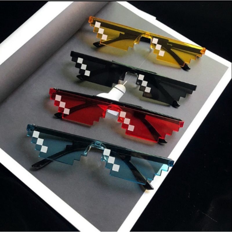 5 Desgin Thug life Mosaic Sunglasses Kacamata Hitam Wanita/Pria Small Sunglasses