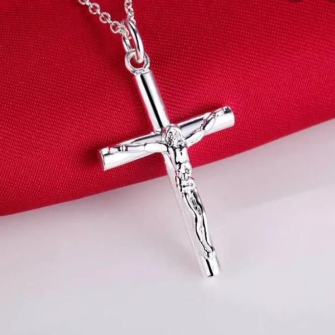 TERMURAH 1901 JEWELRY KALUNG SALIB KATOLIK SILVER !!!!!
