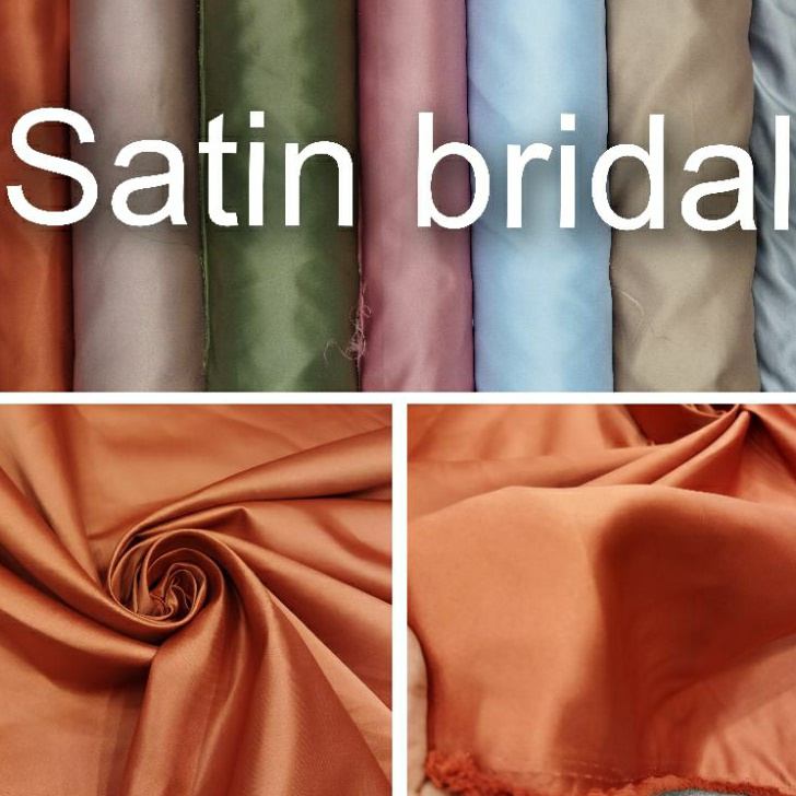 ♪↔✴❆ Satin bridal/kain satin bridal/kain polos bridal/bahan bridal/bahan polos bridal/bridal satin/b