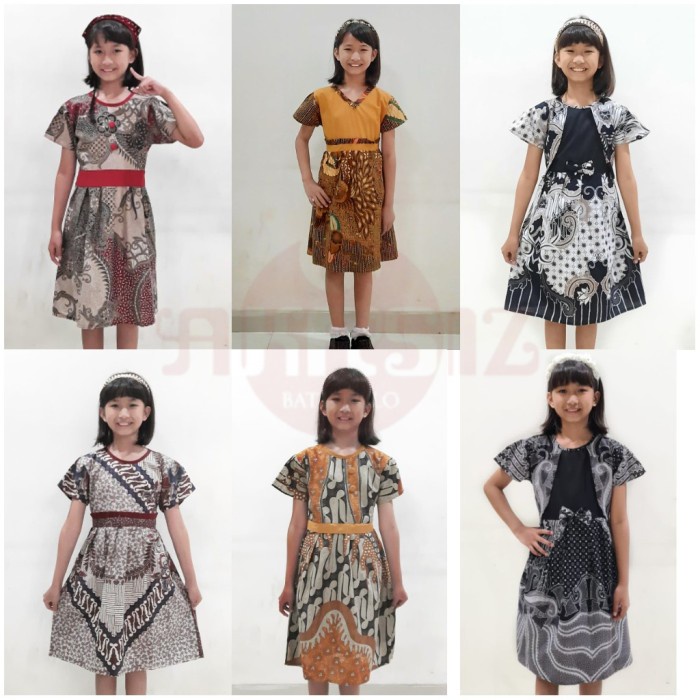 Da04 - Dress Batik Anak Perempuan Gaun Batik Anak Cewe