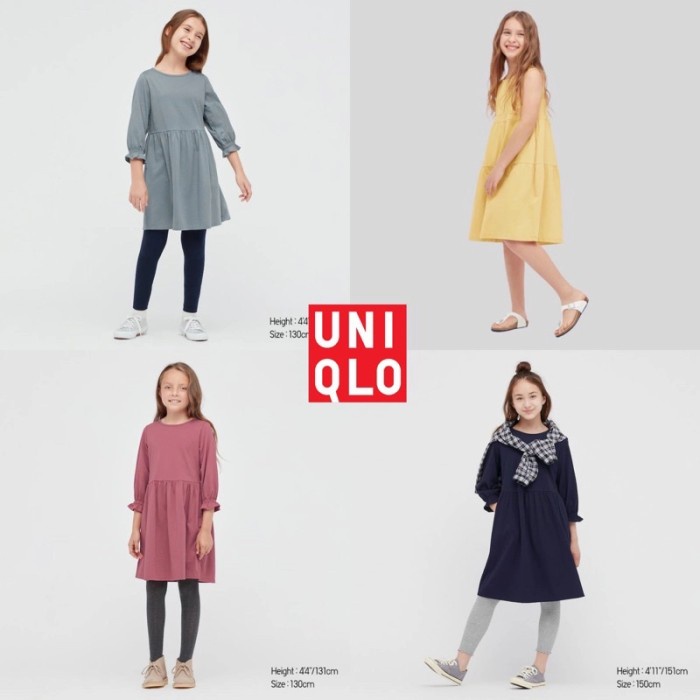 Dress Anak Uniqlo Original Lengan Panjang