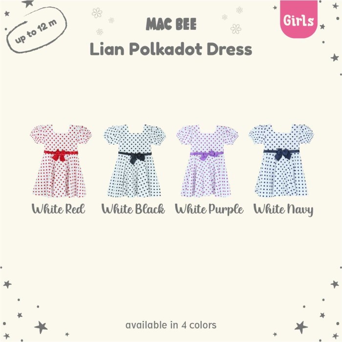 Macbee Baju Anak Perempuan Dress Anak Cny Collection Lian Polkadot