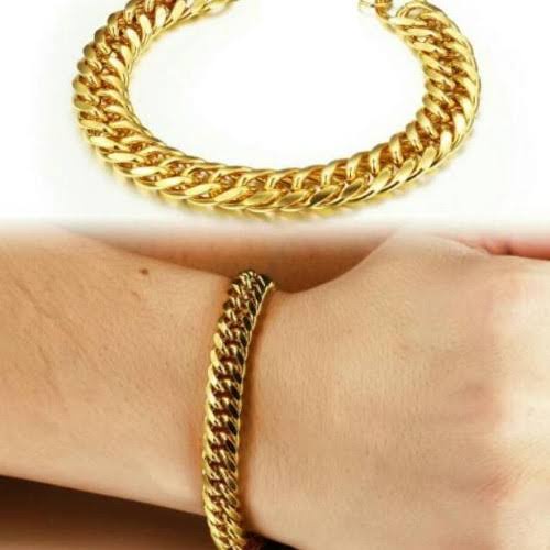 GELANG RANTAI GOLD TITANIUM FHASHION PRIA / WANITA ANTI KARAT