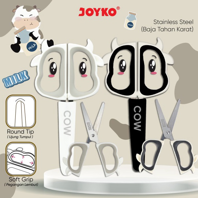 

[CODE BARANG 482KFN] Gunting Scissors Joyko SC-28 Cow CFC