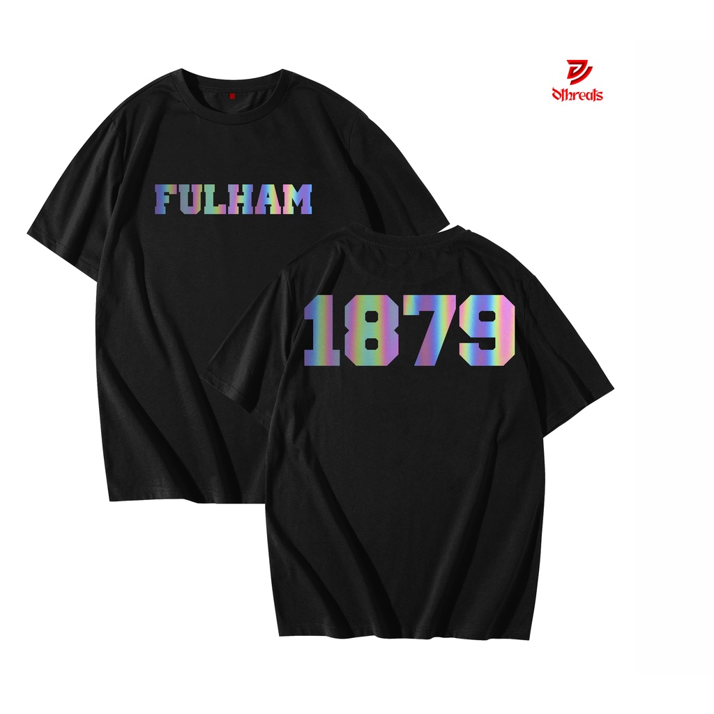 T - SHIRT Distro Kaos wolves "FULHAM Reflektif - DTHREATS" -Kaos /Kaos FULHAM LIGA INGGRIS /Kaos FUL