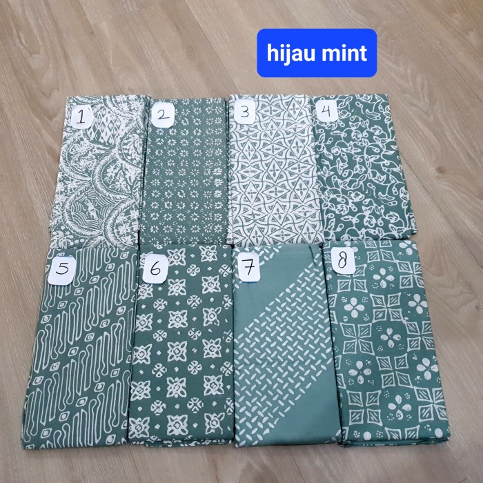 Kain Batik Garutan Warna Hijau Mint (081119)