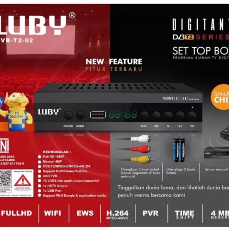 SIAP KIRIM Set Top Box Luby / Matrix APPLE / Matrix Burger / Digital Antena DVB T2 / Receiver Antena