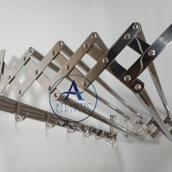 Rak Handuk Tarik Stainless /Gantungan Handuk Tarik Stainless Sus 304