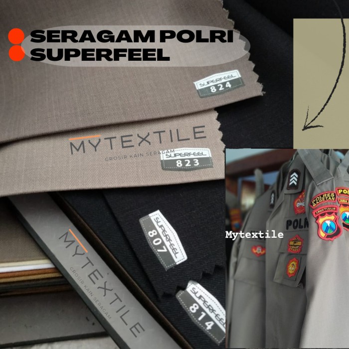 Baha Kain Seragam Polisi Polri Superfeel Maxistyle Wool Sensation