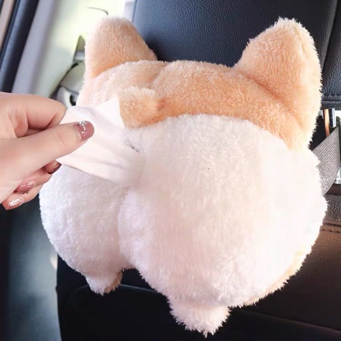 Bestseller Tempat Tissue Mobil Anjing Corgi Lucu Corgi Butt Pantat Corgi