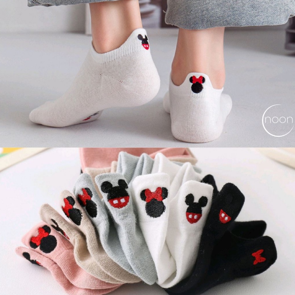 ZGRZ6785 Terbaru NOON (Disney) Kaos Kaki Pendek Wanita Korea  Sneakers Sekolah Olahraga Kerja Kantor