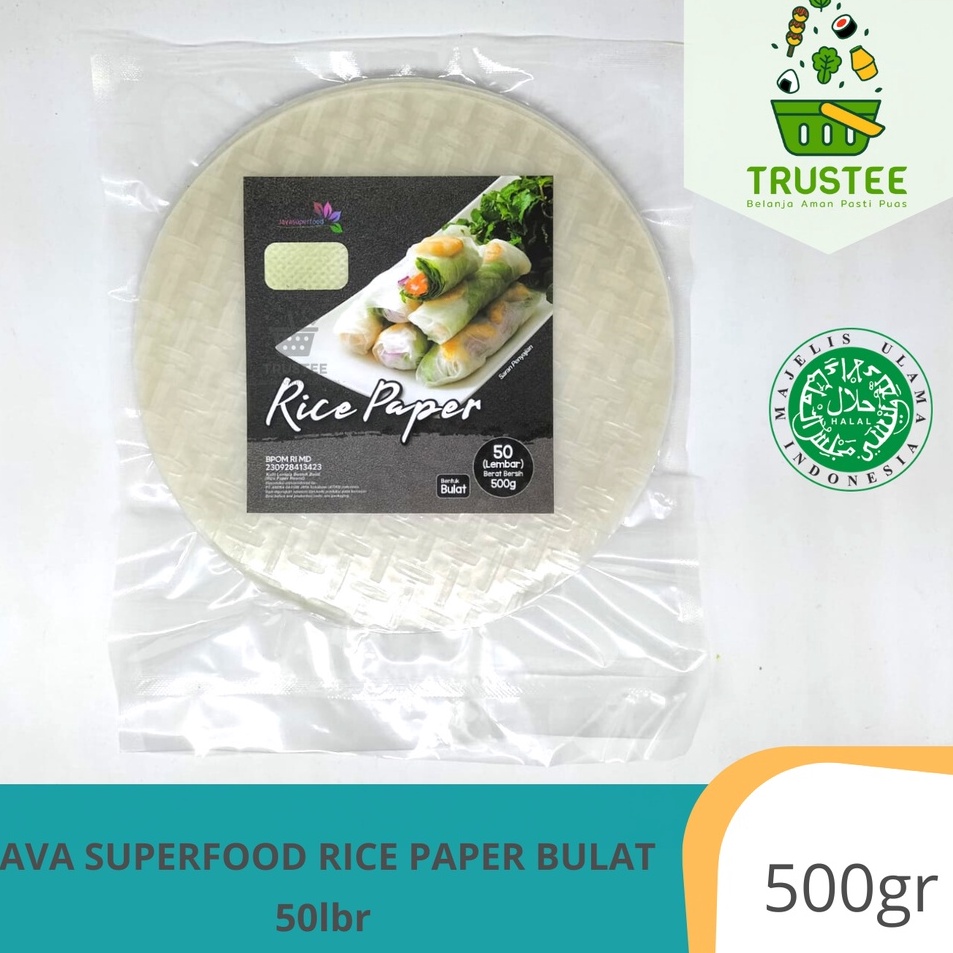 

FZTM2822 【MEGA SALE】 Java Super Food Rice Paper / Kulit Lumpia Bulat 50 Lembar HALAL 500gr