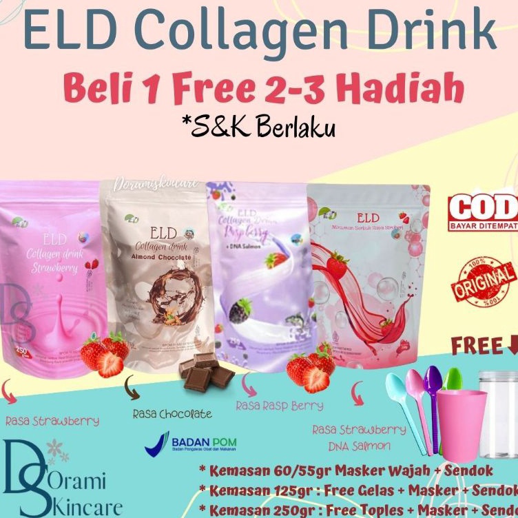 

NJJN8458 5.5 COD BELI 1 GRATIS 1 HADIAH - ELD COLLAGEN DRINK STRAWBERRY MINUMAN PEMUTIH BADAN COLAGEN AMAN BPOM HALAL MUI (FREE MASKER ORGANIK)