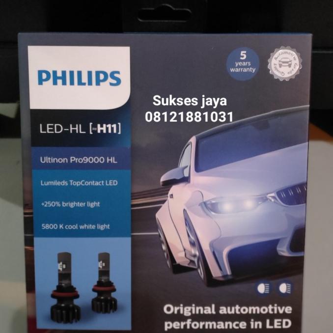 Philips Xtreme Ultinon LED H11 6000K lampu Headlamp Mobil