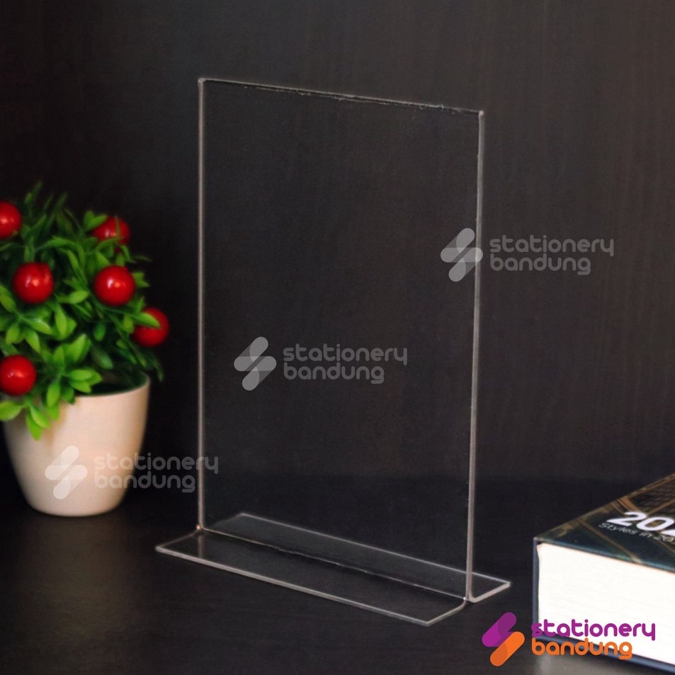 

✷Bestseller➟ Display Menu Standing Akrilik Acrylic Papan Tempat Meja Minimalis Untuk Brosur Ukuran A6 A5 A4 C54 ↕