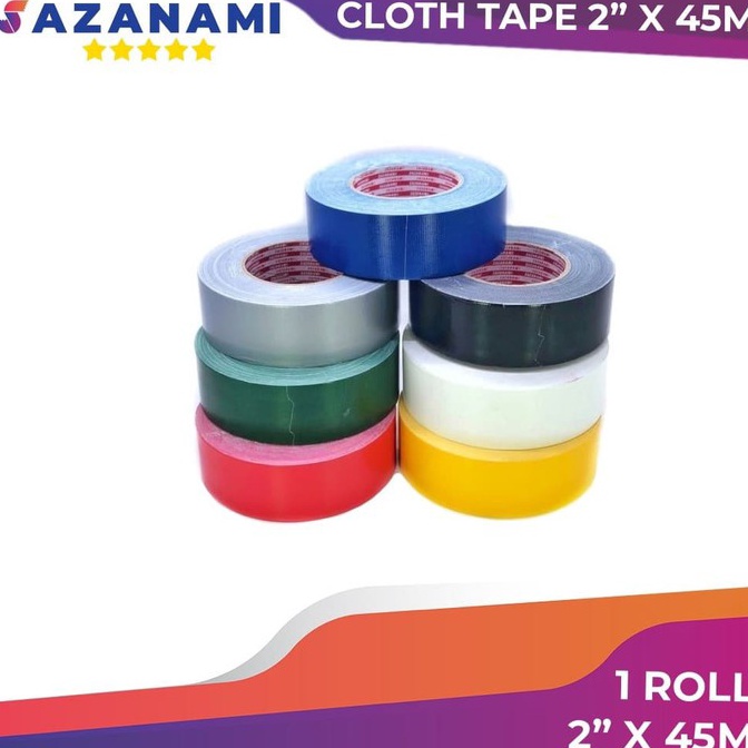 

Model Baru LAKBAN KAIN WARNA 2" X 45M CLOTH TAPE SAZANAMI LAKBAN KAIN JUMBO 0WK