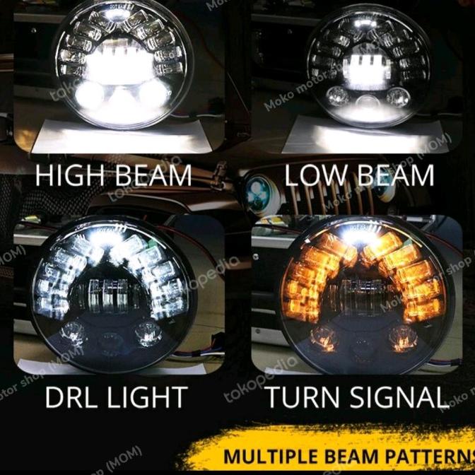 lampu depan led mobil jimny 7 inch 12 volt model spider