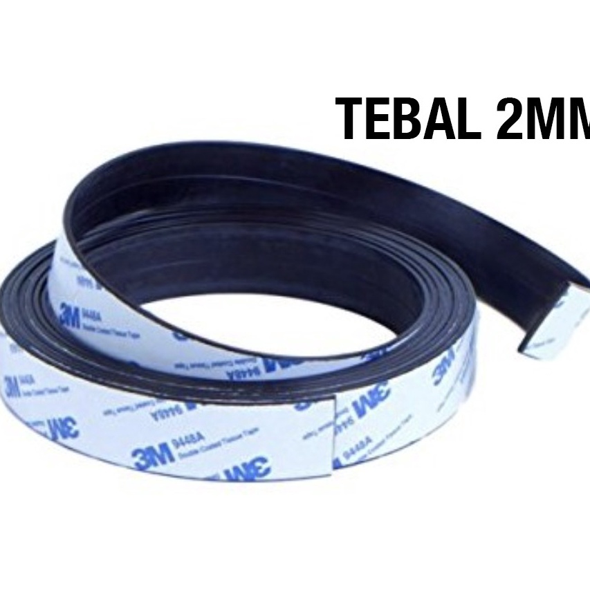 

QCNG6142 Diskon !! Magnet Strip Lembaran Tempelan Kulkas 1 cm x 1 Meter Dobel Tape 3M