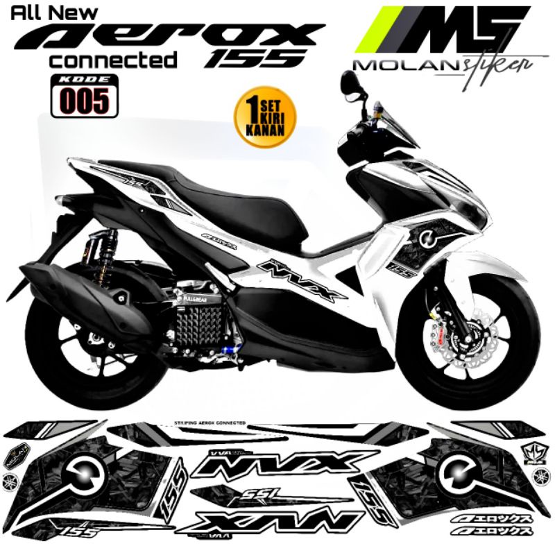 Decal Sticker Striping Variasi Aerox New NVX 155 All New Aerox 155 Connected Aerox 155 Vva Aerox New
