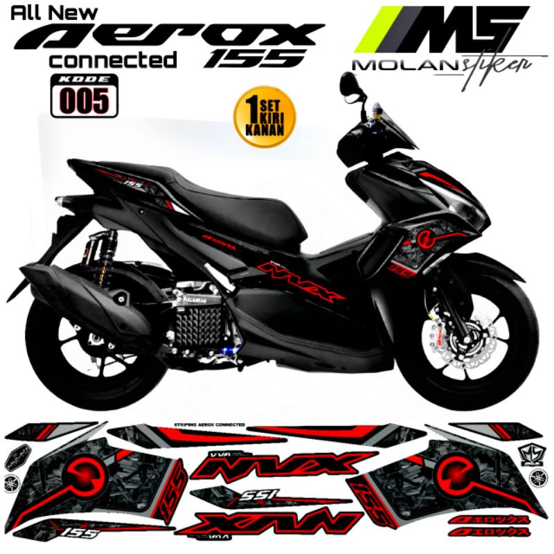 Decal Sticker Striping Variasi Aerox New NVX 155 All New Aerox 155 Connected Aerox 155 Vva Aerox New