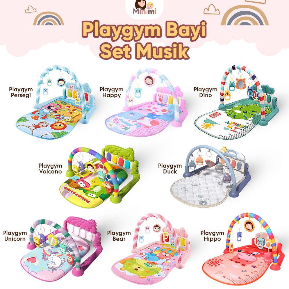 Murah Minimi Baby Playgym Playmate Set Music Play Gym Matras Mainan Anak Mainan Bayi Playmate Piano 