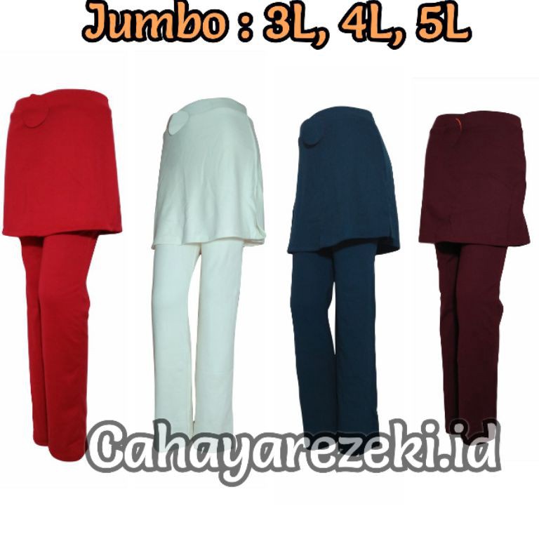 Terbaik.. Celana Senam Panjang Rok Jumbo Olahraga Wanita