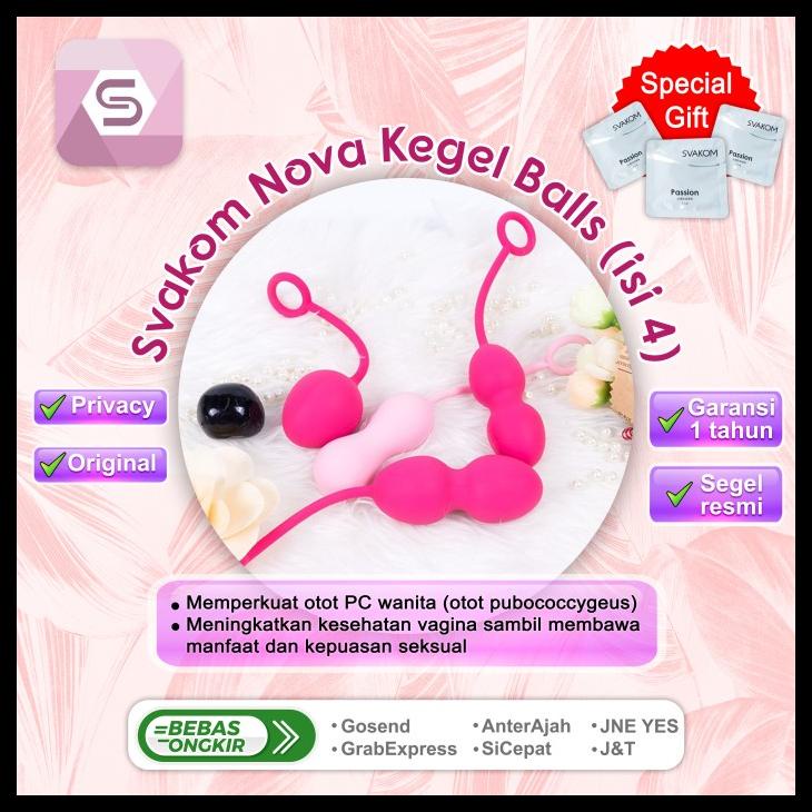 TERJAMIN ASLI SVAKOM KEGEL BALL PLUS ISI 4 BALL, SVAKOM NOVA KEGEL BALLS BOLA KEGEL