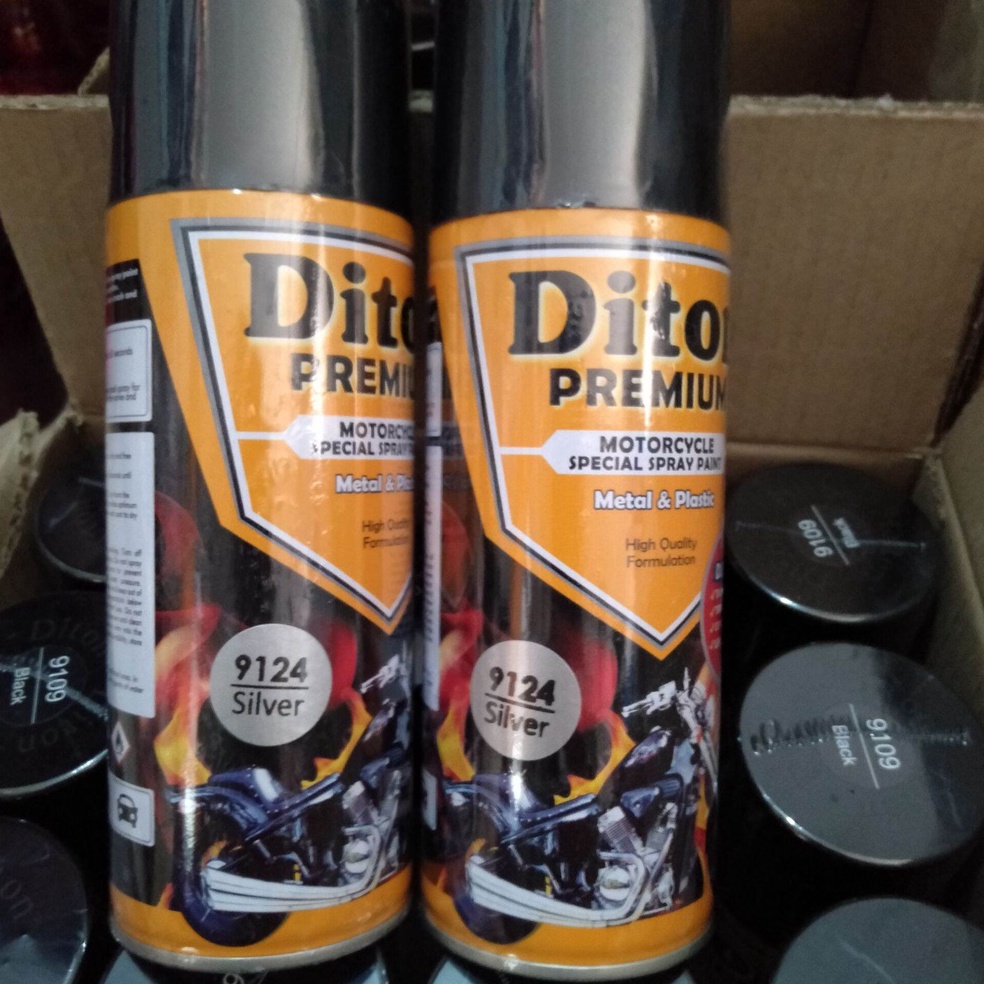 Langsung Order Pilok Pilox Cat Diton Premium Silver 9124 Tahan Bensin 400cc silper silfer cat dasar 