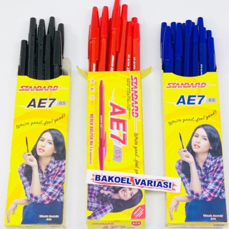 

CHSL9723 9.9 BRANDS FESTIVAL (1 pack )Pulpen Standart AE7 Bolpoint Bulpen Hitam, Merah, Biru ORI